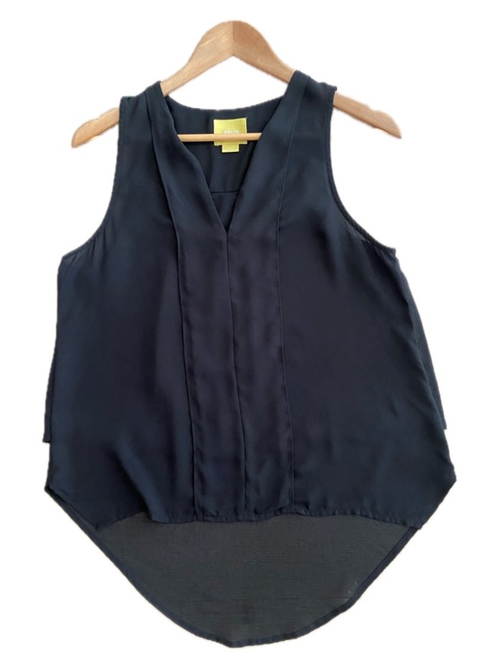 Maeve Tops - Anthropologie MAEVE Black Sleeveless High Low Blouse Size 4 Going Out Top EUC